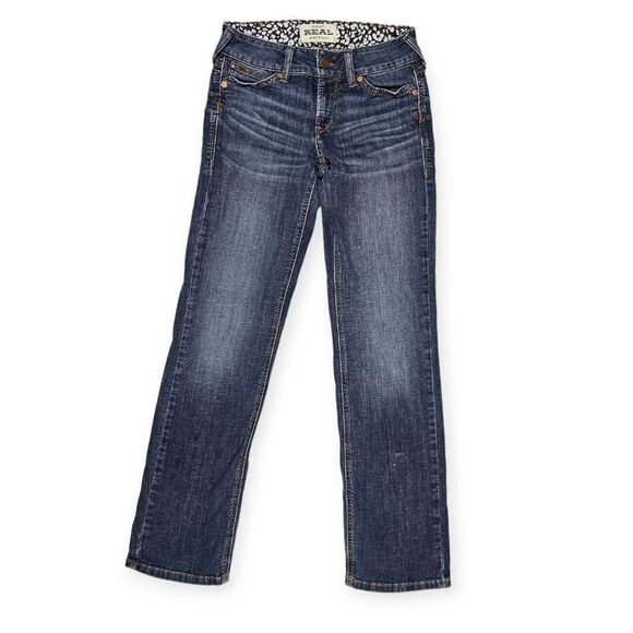 Ariat Denim - Ariat Real Low Rise Straight Leg Dark Wash Denim‎ Jeans Women's Size 27